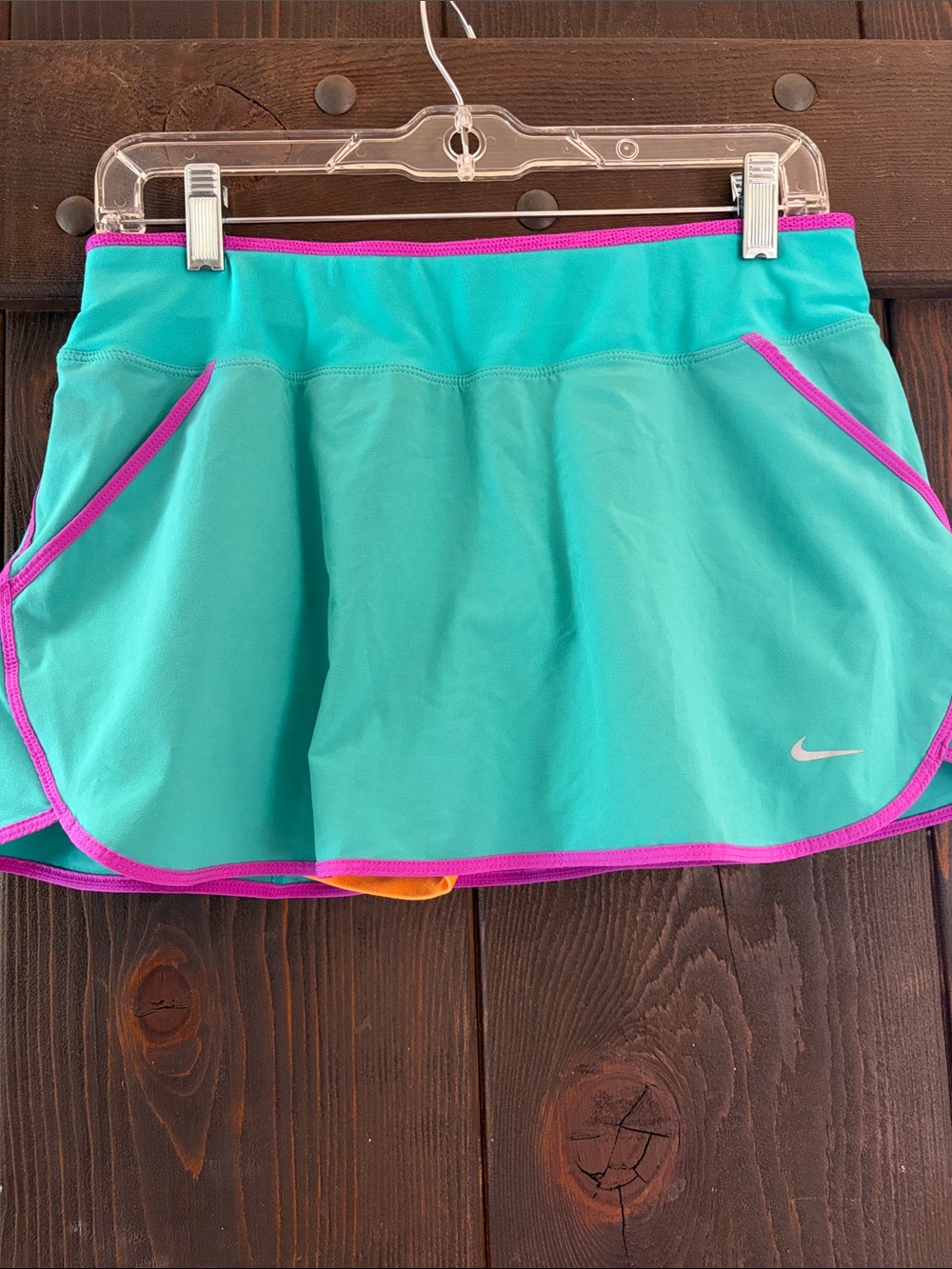 Nike Turquoise Athletic Skort with Pink Trim